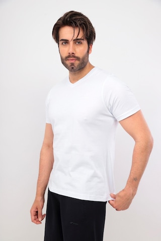 Fore Sport Erkek V Yaka T-shirt Beyaz