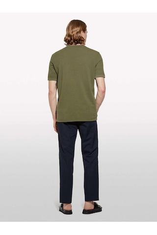 Sisley %100 Pamuk Bisiklet Yaka Regular Fit T-shirt Erkek Yeşil T-shirt - 325p3089s104j