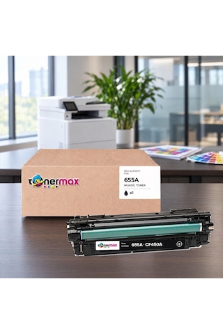 Hp 655a Cf450a Siyah Uyumlu Toner - Çipli / Color Laserjet Enterprise M652 / M653 / Mfp M681 / M682
