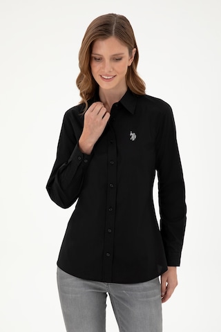 U.s. Polo Assn. Kadın Siyah Gömlek Basic 50295640-vr046 Siyah