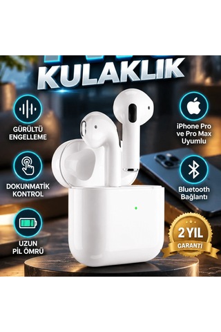 İphone Pro Ve Pro Max Uyumlu Tws Bluetooth Kulaklık Gürültü Engelleme Ve Dokunmatik Kontrol 00