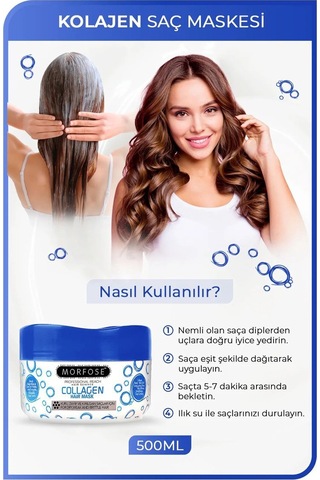 Kolajen Saç Maskesi 500 Ml - Zayıf Ve Kırılgan Saçlar İçin - Mrfs