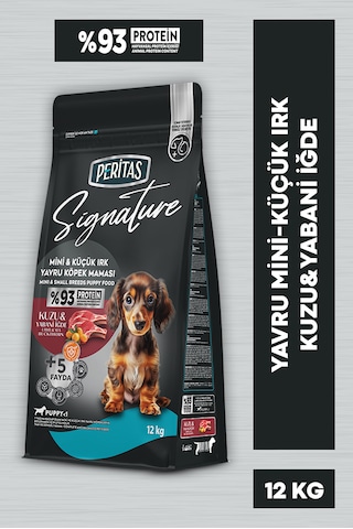 Peritas Signature Kuzulu Küçük Irk Yavru Köpek Maması 12 KG