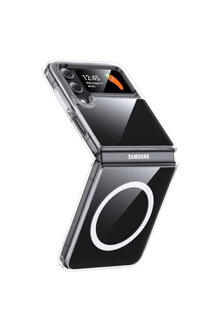 Samsung Uyumlu Z Flip 4 Şeffaf Magsafe Kılıf Safe Şeffaf