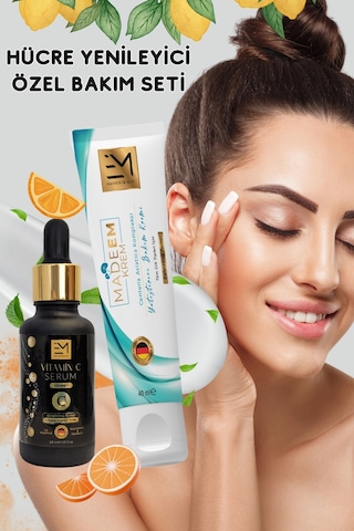 Em Amanos Beauty Madeem Yatıştırıcı Bakım Kremi 40 ML + Vitamin C Serum 30 ML