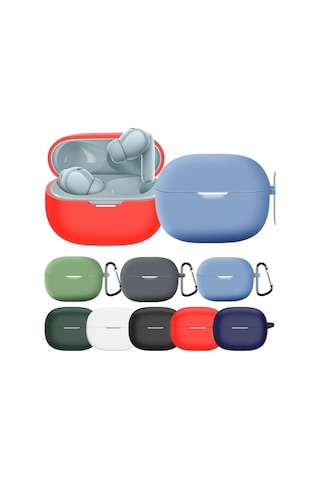 Xiaomi Redmi Buds 5 Pro İçin Kulaklık Kılıfı Extra Kalın Yapılı 360 Koruma Sağlayan Toz Koruma Tıpalı Darbelere Karşı Dirençli Taşıma Askılı Silikon Koruyucu Siyah