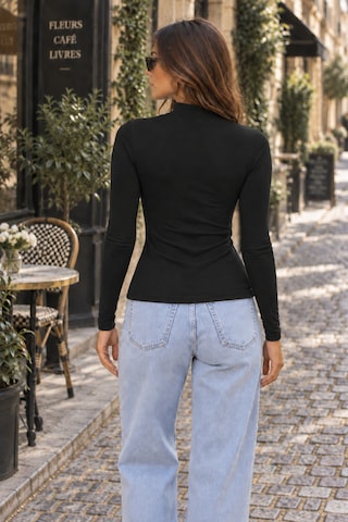 Lılac Kadın %100 Viskon Yarım Balıkçı Yaka Siyah Basic Body Siyah Siyah