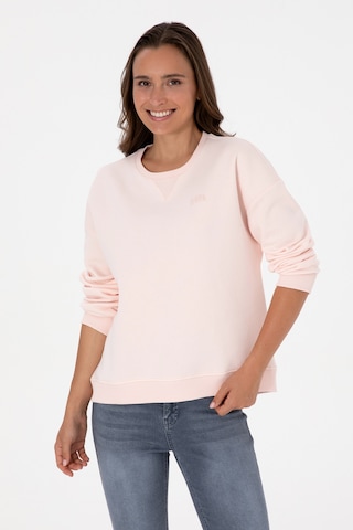 U.S. Polo Assn. Kadın Açık Pembe Şardonlu Bisiklet Yaka Basic Sweatshırt 50313586-VR078