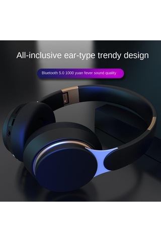 Kablosuz Bluetooth Kulaklık Katlanır Teleskopik Ağır Bas Stereo Kart Hareket Bilgisayar Kulaklığı