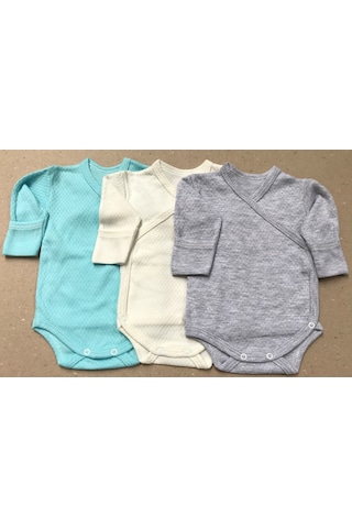 Özdemirlitekstil Bebelino Çıtçıtlı Badi Kruvaze (3'Lü Paket) (456557325) Çok Renkli