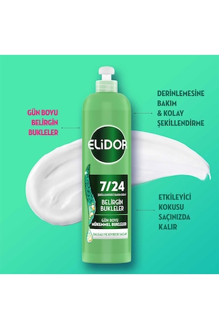 Elidor 7/24 Şekillendirici Bakım Kremi Belirgin Bukleler 240 Ml X2