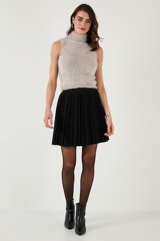 Lela Yumuşak Tüylü Slim Fit Balıkçı Yaka Crop Bayan Süveter 4615566 Gri