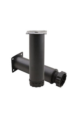 4 Adet Mobilya Ayağı Metal 15 Cm Ayarlı 42 Mm Mat Siyah Ayak