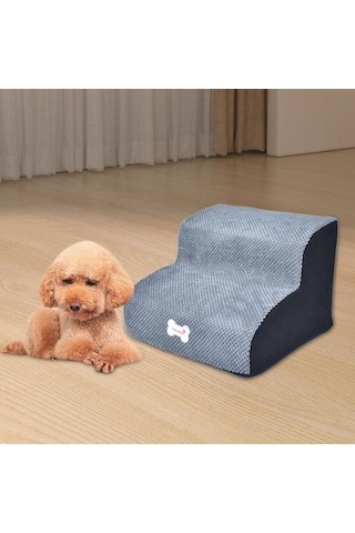 Suntek Pet Rampa Adımları Köpek Merdivenleri Gri-30cm-yükseklik