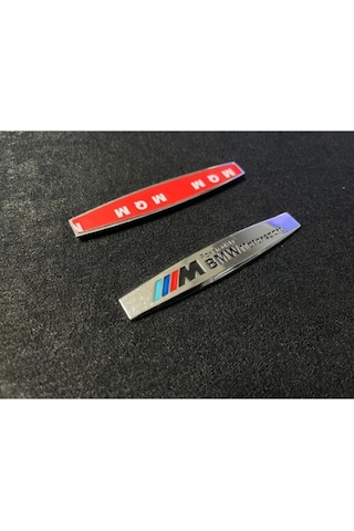 Powered By Bmw M Motorsport Metal Çamurluk Logo 2 Ad Car Logo