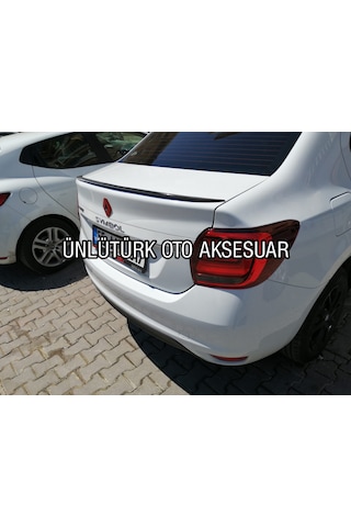 OtoÇizgi Renault Symbol 2013 Sonrası Bagaj Üstü Spoiler Piano Black-Beyaz OtoÇizgi