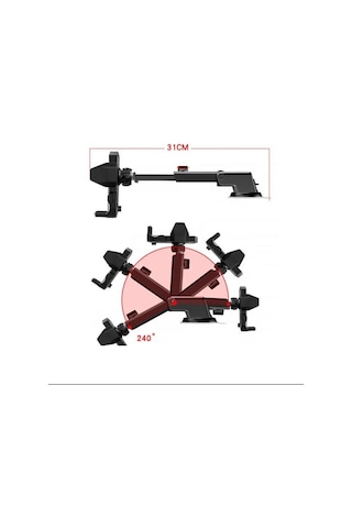 Blue Spectrum H-xp363 Ekstra Güçlü Vantuzlu Araç İçi Telefon Tutucu Siyah