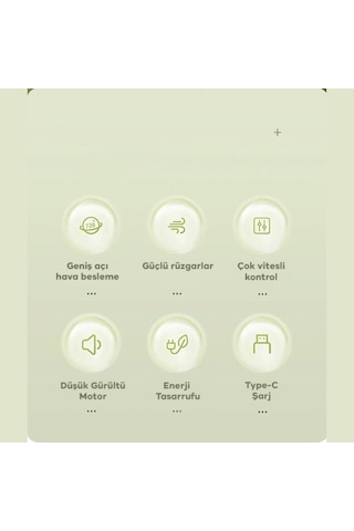 Coofbe Taşınabilir Hız Ayarlı Serenity Sessiz 1200 Mah Şarjlı Masaüstü Vantilatör Ev Ofis Vantilatör