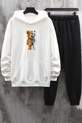 Kadın Bear Eşofman Takımı Beyaz