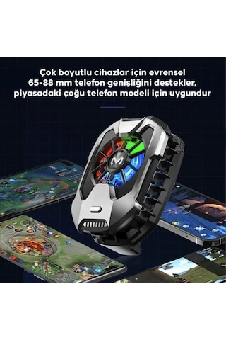 Seramik Soğutmalı Telefon Soğutucu Fan Gaming Oyuncu Yayıncı Youtuber İçin Memo Fan