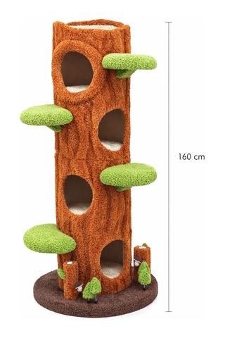 Ağaç Temalı Kedi Evi 160 Cm