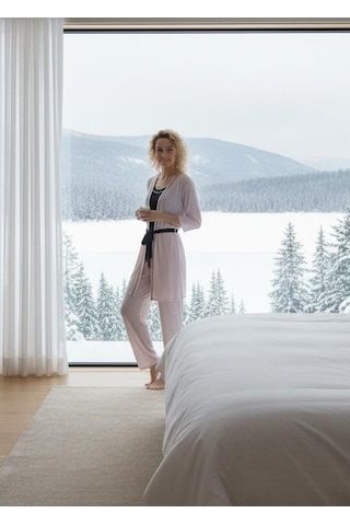 Eliz Kadın Pijama Takımı Açık Pembe