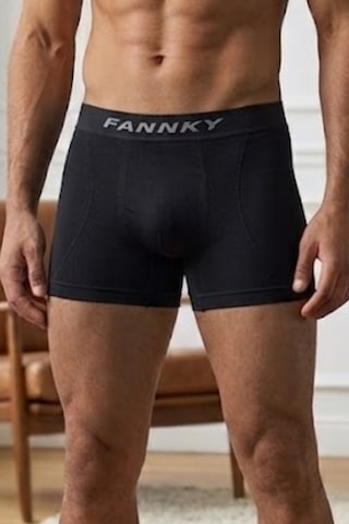 Fit Women Erkek Rahat Esnek Seamless 3 Lü Siyah Boxer