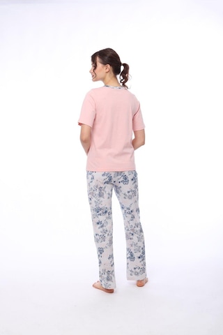 Pijadore 1444 Kadın Çiçekli Cepli Kısa Kollu Pijama Takım 001