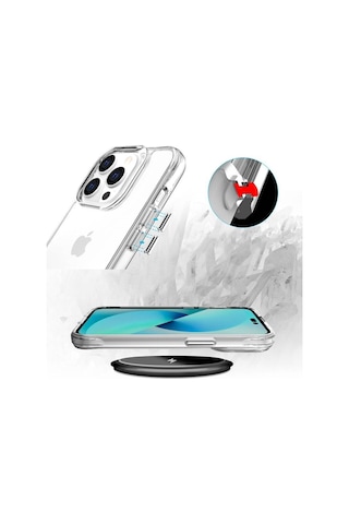 Apple Uyumlu iPhone 14 Pro Max Şeffaf Kılıf Ultra İnce Airbag Tasarımlı Sararmaz Telefon Kılıfı