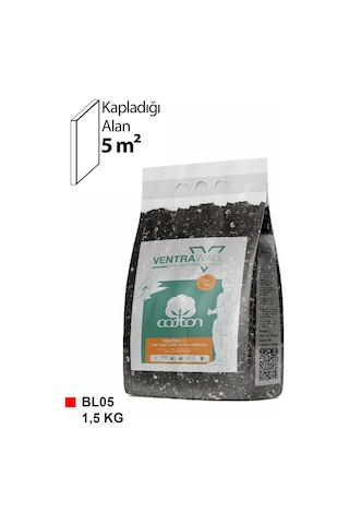 Ventrawall Yalıtımlı Sürülen Duvar Kağıdı-siyah- Bl05-1,5 Kg-5m²
