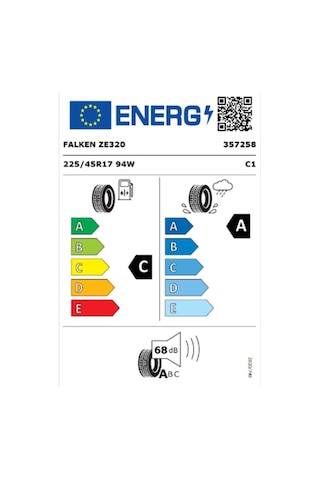 Falken 225/45 R17 Tl 94W Xl Zıex Ze320 Yaz Lastiği2026