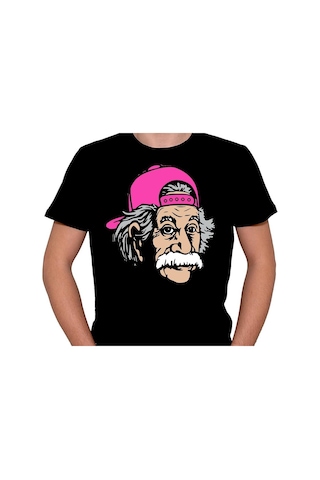 Albert Einstein Hippi Kep Tişört Unisex T-shirt 001