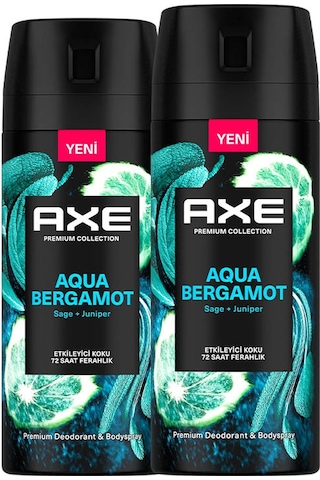 Axe Aqua Bergamot Erkek Sprey Deodorant 2 x 150 ML