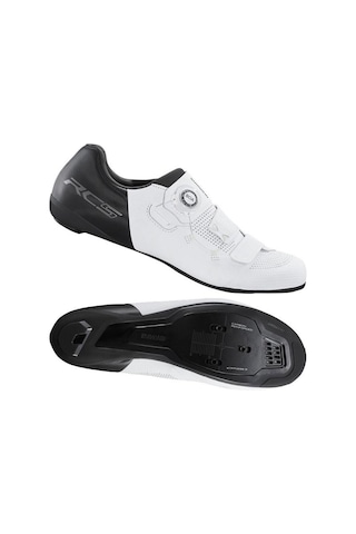 Shimano Sh-Rc502 Boa Kilitli Karbon Taban Yol Yarış Bisiklet Ayak (540882710) Beyaz - Siyah