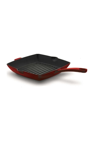 Korkmaz Casta Kırmızı Kare 30x30 CM Grill Döküm Tava