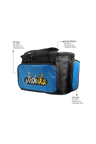 Fishika Tackle Bag Blue Black Balıkçı Çantası