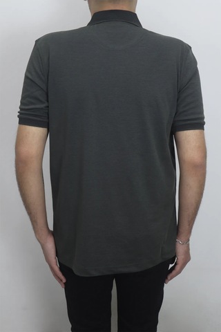 Santa Dmctekstil Erkek Düz Klasik Kesim Rahat Kalıp Polo Yaka T-shirt Haki