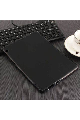 Matepad T5 10 Uyumlu Zore Tablet Süper Silikon Kapak-siyah Tablet Kılıfı