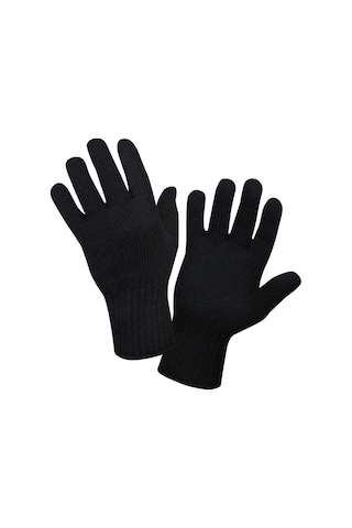 Orta Kalın Siyah Sıcak Tutan Yün Kışlık Kadın Erkek Eldiven Unisex 1 Çift Çok Renkli