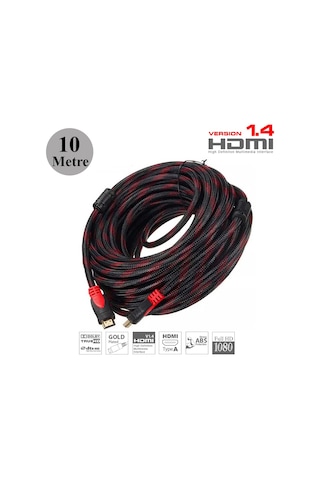Full Hd 3D Örgülü Hdmi Kablo 10 Metre