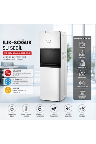 Su Sebili - Sıcak, Ilık Ve Soğuk Su Seçenekli - Üstten Yüklemeli
