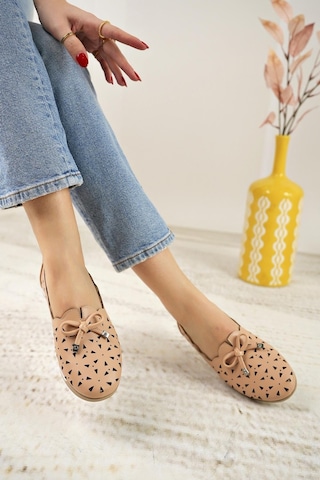Nesil Shoes Canpa 228 Nude Delikli Yazlık Günlük Kadın Babet-nude Ten