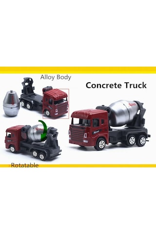 Birlik Oyuncak Alloy Model 1 64 Ölçek 6'lı İnşaat Araçları Seti