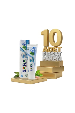 Safia Diş Macunu Yeşil Çay Ve Himalaya Tuzu 10x60 Ml Temel Bakım
