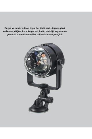 Ritme Duyarlı Led Disko Topu Renkli Işık Gösterili Parti Lambası .