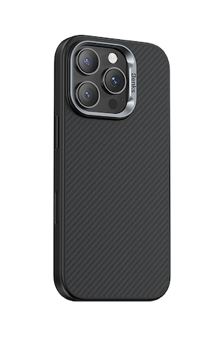 Apple Uyumlu iPhone 16 Pro Max Kılıf Karbon Fiber M-safe Kamera Kontrol Butonlu Benks Hybrid Armorpro 600d Kevlar Siyah
