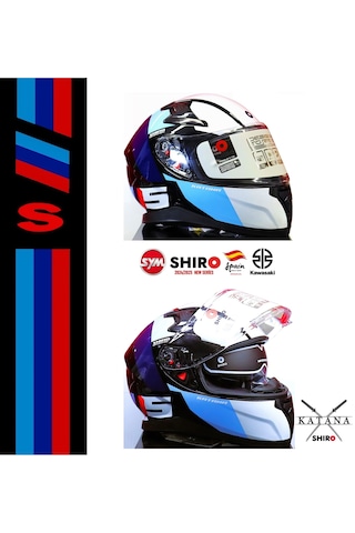 Shiro100206 Fullface Katana Smsport Sunvizor Kask