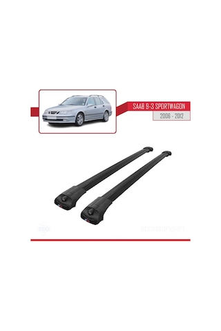 Saab 9-3 Sportwagon 2006-2012 Arası İle Uyumlu Ace-1 Ara Atkı Tavan Barı Siyah