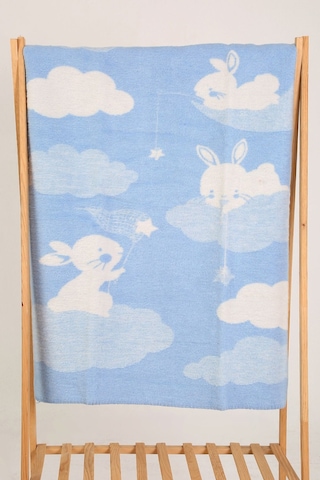 Yumuşak Bebek Çocuk Battaniyesi Mevsimlik 90x100 Cm Mavi