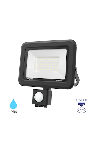 Bt60-43031 30w Profesyonel Sensörlü Dış Mekan Aydınlatma Rojektörü - 6500k Kristal Beyaz 30W Beyaz